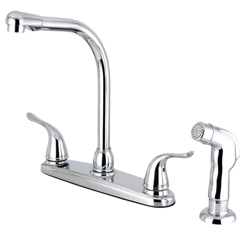 Kingston FB2751YLSP Two-Handle 8" Centerset Kitchen Faucet, Polished Chrome