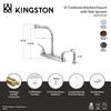 Kingston FB2751YLSP Two-Handle 8" Centerset Kitchen Faucet, Polished Chrome view 3