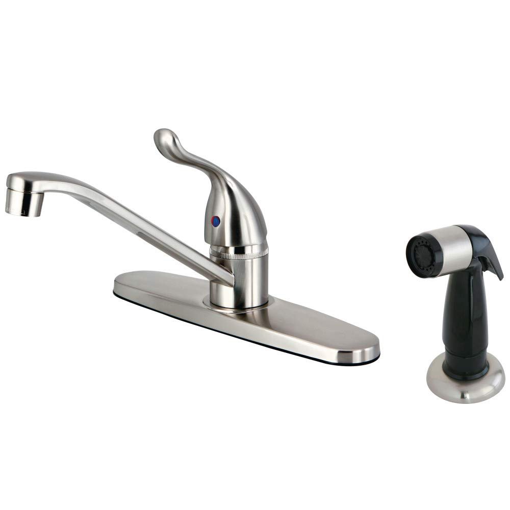 Kingston Brass FB5578YL Yosemite 8 Inch Centerset Kitchen Faucet, 8 inch in Spout Reach, Brushed Nickel