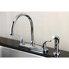 Kingston FB2791YLSP Two-Handle 8" Centerset Kitchen Faucet, Polished Chrome view 4