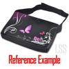 LSS 15-15.6" Laptop Messenger Crossbody Bag with Matching Laptop Skin Sticker & Mouse Pad Combo | Carrying Case for 14" 15" 15.6" or Smaller Size Notebook - Purple Butterfly view 2