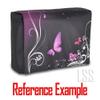 LSS 15-15.6" Laptop Messenger Crossbody Bag with Matching Laptop Skin Sticker & Mouse Pad Combo | Carrying Case for 14" 15" 15.6" or Smaller Size Notebook - Purple Butterfly view 3