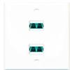 RiteAV - 2 Port LC Fiber 10GB Duplex Wall Plate - White view 1
