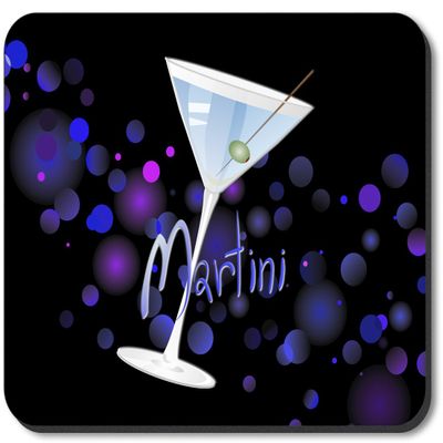 Art Plates Brand Mouse Pad - Blue Martini