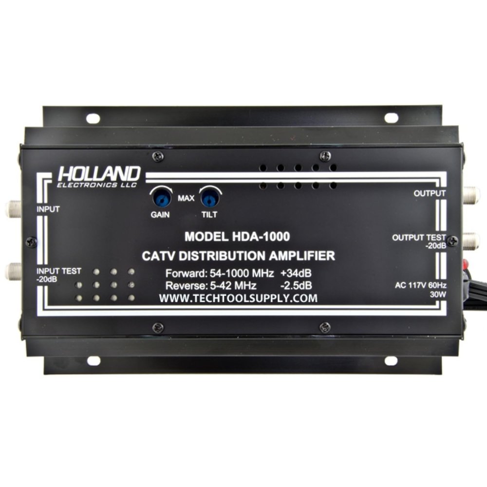 Holland Electronics - HDA1000 - Holland 1 GHZ Amplifier - 1 GHz - 54 MHz to 1 GHz