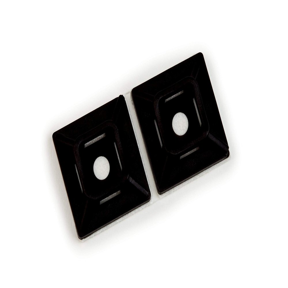 3M Cable Tie Mounting Base, 2-way Screw Mount, .60" X .41", Bag of 100
