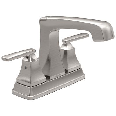 Delta Faucet Ashlyn Centerset Bathroom Faucet, Brushed Nickel Bathroom Sink Faucet, 2 Handle Bathroom Faucet, Diamond Seal Technology, Metal Drain Assembly, Stainless 2564-SSMPU-DST