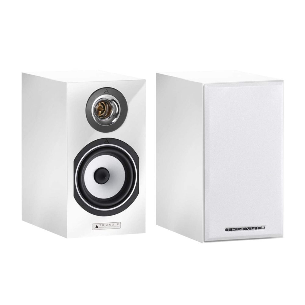 triangle Esprit Titus Ez Hi-Fi Bookshelf Speakers, White High Gloss, Pair