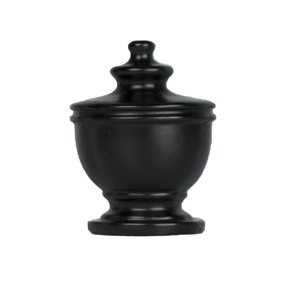 Urbanest Deluxe Urn Lamp Finial, Distressed Black, 1-7/8-inch