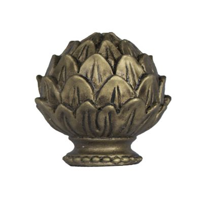 Urbanest Artichoke Lamp Finial, Antique Gold, 2-inch Tall