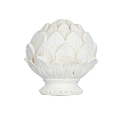 Urbanest Artichoke Lamp Finial, Distressed White, 2-inch Tall