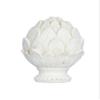 Urbanest Artichoke Lamp Finial, Distressed White, 2-inch Tall view 1