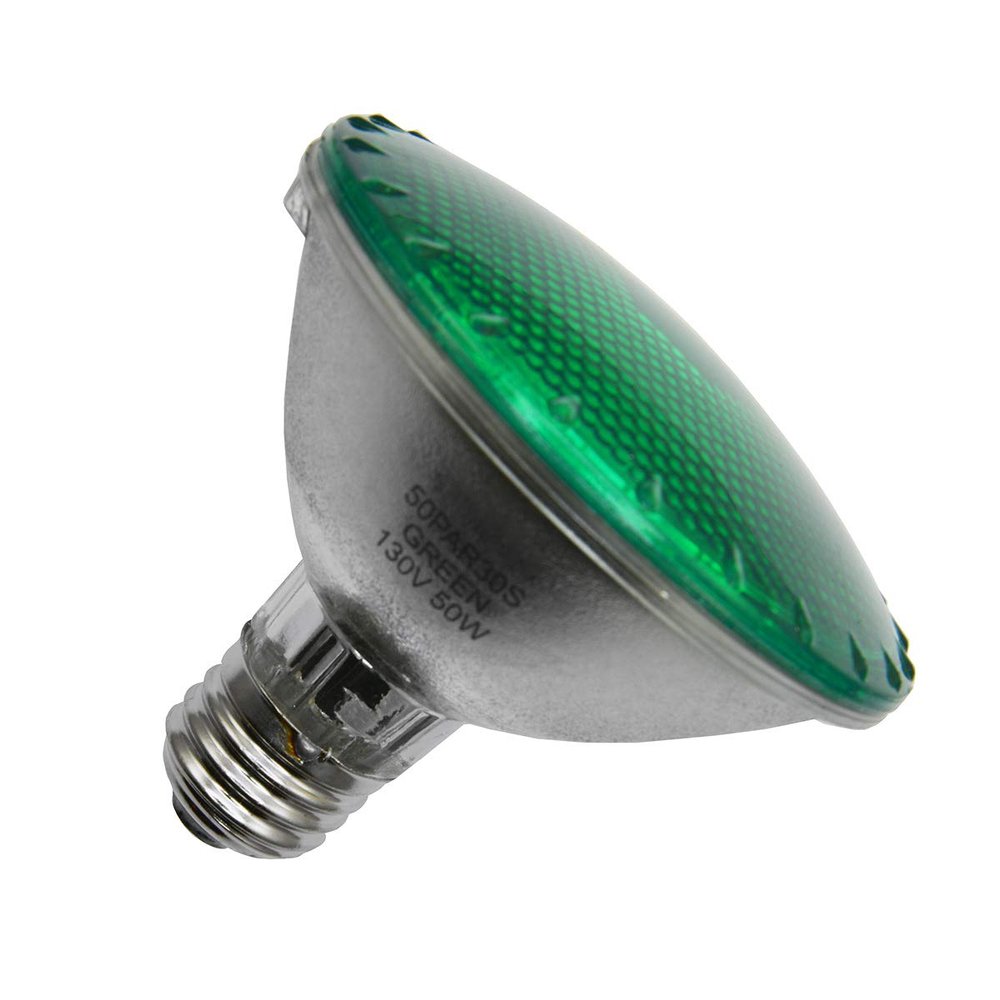 Norman Lamps 50PAR30S/GREEN Halogen PAR30 - Volts: 130V, Watts: 50W, Type: PAR30 Short