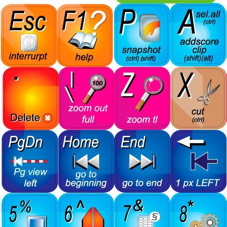 Adobe SOUNDBOOTH Keyboard Labels for Desktop, Laptop and Notebook
