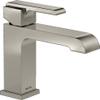 Delta Faucet Ara Single Hole Bathroom Faucet Brushed Nickel, Single Handle Bathroom Faucet, Metal Drain Assembly, Stainless 567LF-SSMPU view 1