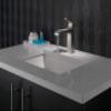 Delta Faucet Ara Single Hole Bathroom Faucet Brushed Nickel, Single Handle Bathroom Faucet, Metal Drain Assembly, Stainless 567LF-SSMPU view 2