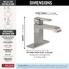 Delta Faucet Ara Single Hole Bathroom Faucet Brushed Nickel, Single Handle Bathroom Faucet, Metal Drain Assembly, Stainless 567LF-SSMPU view 3