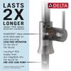 Delta Ashlyn Brushed Nickel Bathroom Faucet 3 Hole, 8 Inch Widespread Bathroom Sink Faucet for Vanity, Metal Push-Pop Drain Assembly, Stainless 3564-SSMPU-DST view 3