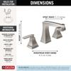 Delta Ashlyn Brushed Nickel Bathroom Faucet 3 Hole, 8 Inch Widespread Bathroom Sink Faucet for Vanity, Metal Push-Pop Drain Assembly, Stainless 3564-SSMPU-DST view 4