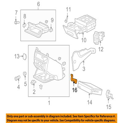 Genuine Honda 39161-SHJ-A51 Left Dvd & Handsfree Telephone Bracket