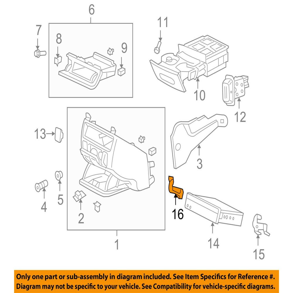 Genuine Honda 39161-SHJ-A51 Left Dvd & Handsfree Telephone Bracket
