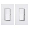 Lutron Diva LED+ Dimmer Light Switch for Dimmable LED, Halogen, and Incandescent Bulbs, 150 Watt, Single-Pole or 3-Way, DVWCL-153PH-2-WH, White (2-Pack) with Wallplate view 1