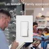 Lutron Diva LED+ Dimmer Light Switch for Dimmable LED, Halogen, and Incandescent Bulbs, 150 Watt, Single-Pole or 3-Way, DVWCL-153PH-2-WH, White (2-Pack) with Wallplate view 3