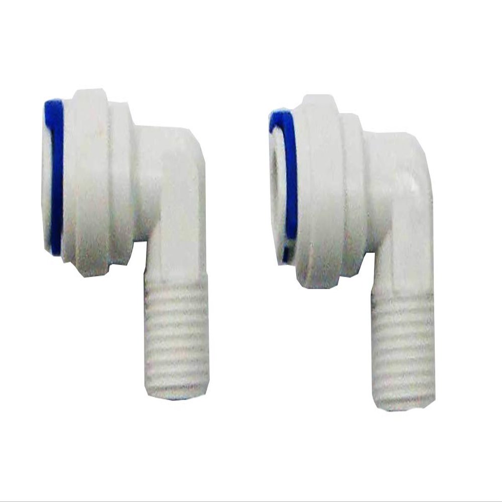 3/8-Inch OD (tubing) x 1/4-Inch MPT (thread) Quick Connect elbow fitting, package of 2