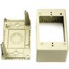 HellermannTyton TSRPI-JB3 Single Gang Junction Box, 2.77" Deep, PVC, Ivory, 1/Bag view 1
