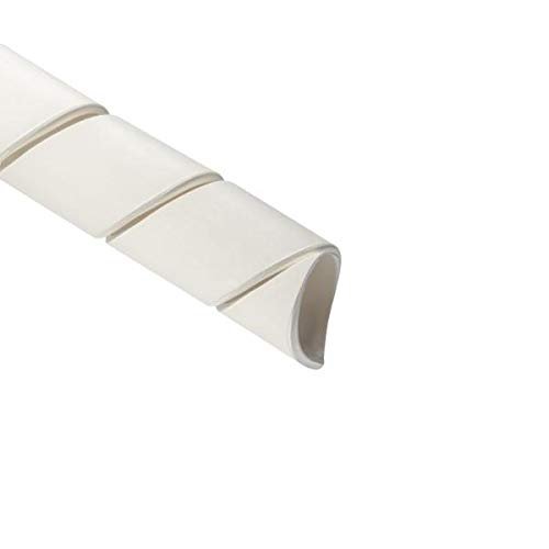 HellermannTyton 5FRP9C Spiralwrap, 1'' Diameter, PE-FR, Natural, 100ft/RL
