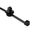 HellermannTyton 150-31093 Fir Tree with Tie, 6.0" Long, Mounting Hole Diameter .25"-.28", PA66HS, Black, 500/pkg view 1