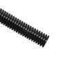 HellermannTyton CTN10STD Convoluted Tubing, Slit, 1" Dia, PA6, Black w/Gray Stripe, 300ft/Carton view 1