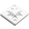 HellermannTyton 151-10904 Q Mount with Adhesive, 0.79" x 0.79" x 0.17", 4 Way Entry for Q18 Thru Q30 Ties, PA66, White, 100/bag view 1