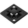 HellermannTyton 151-10914 Q Mount with Adhesive, 0.79" x 0.79" x 0.17", 4 Way Entry for Q18 Thru Q30 Ties, PA66, Black, 100/bag view 1