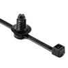 HellermannTyton 156-00055 Fir Tree with Tie, 15.0" Long, Mounting Hole Diameter .26"-.28", PA66HIRHS, Black, 500/pkg view 1