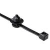 HellermannTyton 156-00157 Fir Tree with Tie, 8.0" Long, Mounting Hole Diameter .26"-.28", PA66HS, Black, 500/pkg view 1