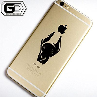 Cute Greyhound Black iPhone 6, 6 Plus Vinyl Sticker Decal Apple iPod iPad Laptop Mac Book Accessories