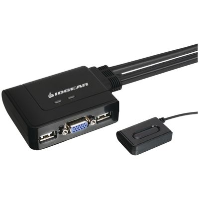 IOGEAR GCS22U 2-Port USB KVM Switch w/Built-in Bonded Cable Design