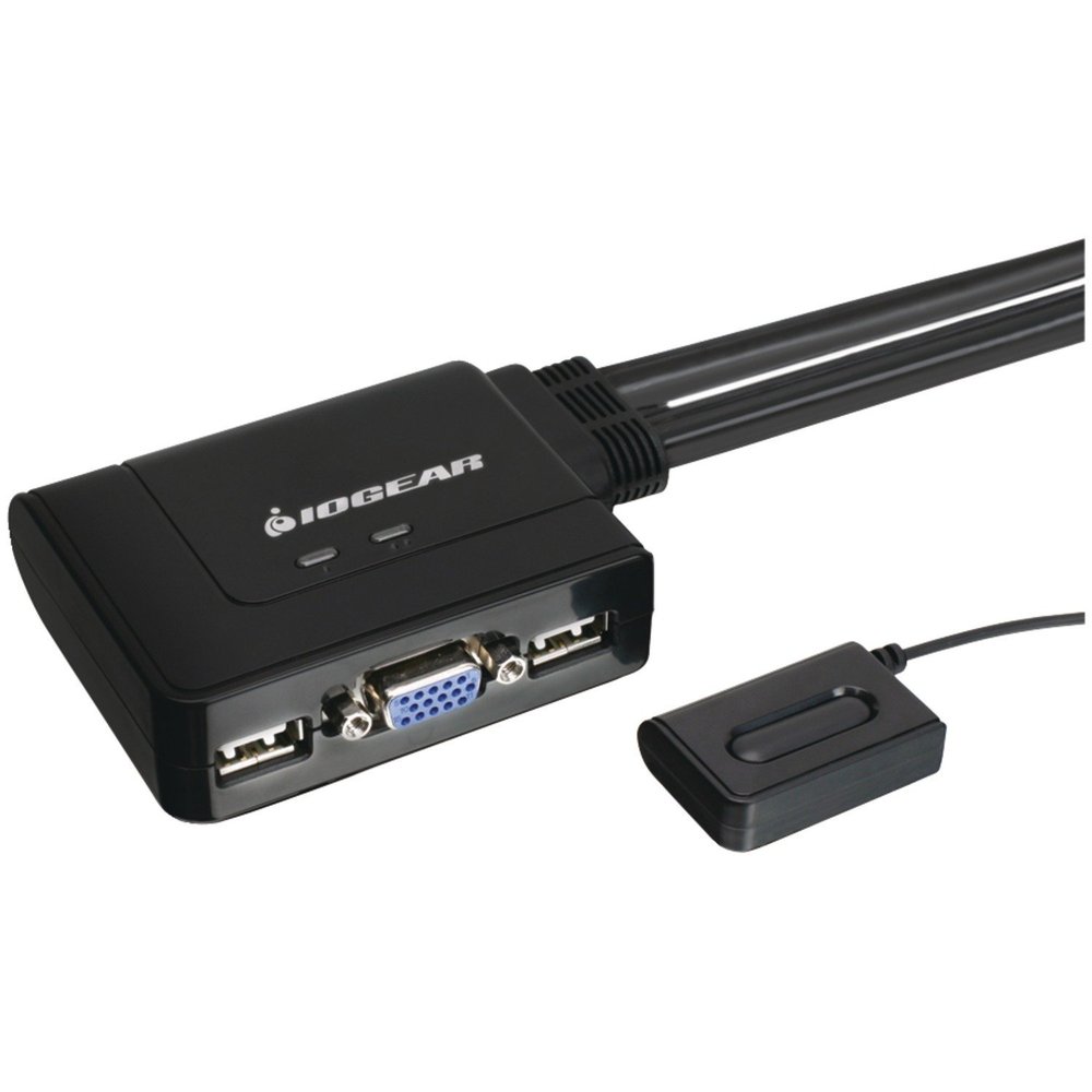 IOGEAR GCS22U 2-Port USB KVM Switch w/Built-in Bonded Cable Design