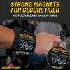 MagnoGrip Magnetic Wristband for Holding Screws, Nails, Drill Bits, Super Strong Magnets, Adjustable Strap, Essential Tool for DIYers, Handyman, Mechanics, Construction & Home Improvement - Black view 2