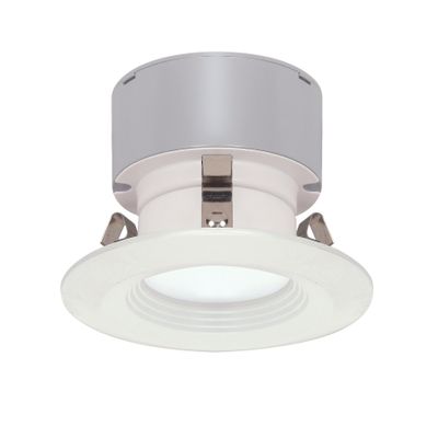 Satco S9128 LED Downlight Retrofit 3" Baffle 3000K Miniature 2 Pin Round Base Dimmable Light Bulb, 7W