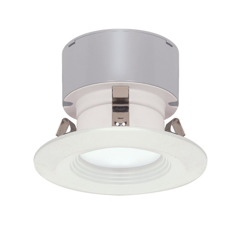 Satco S9128 LED Downlight Retrofit 3" Baffle 3000K Miniature 2 Pin Round Base Dimmable Light Bulb, 7W