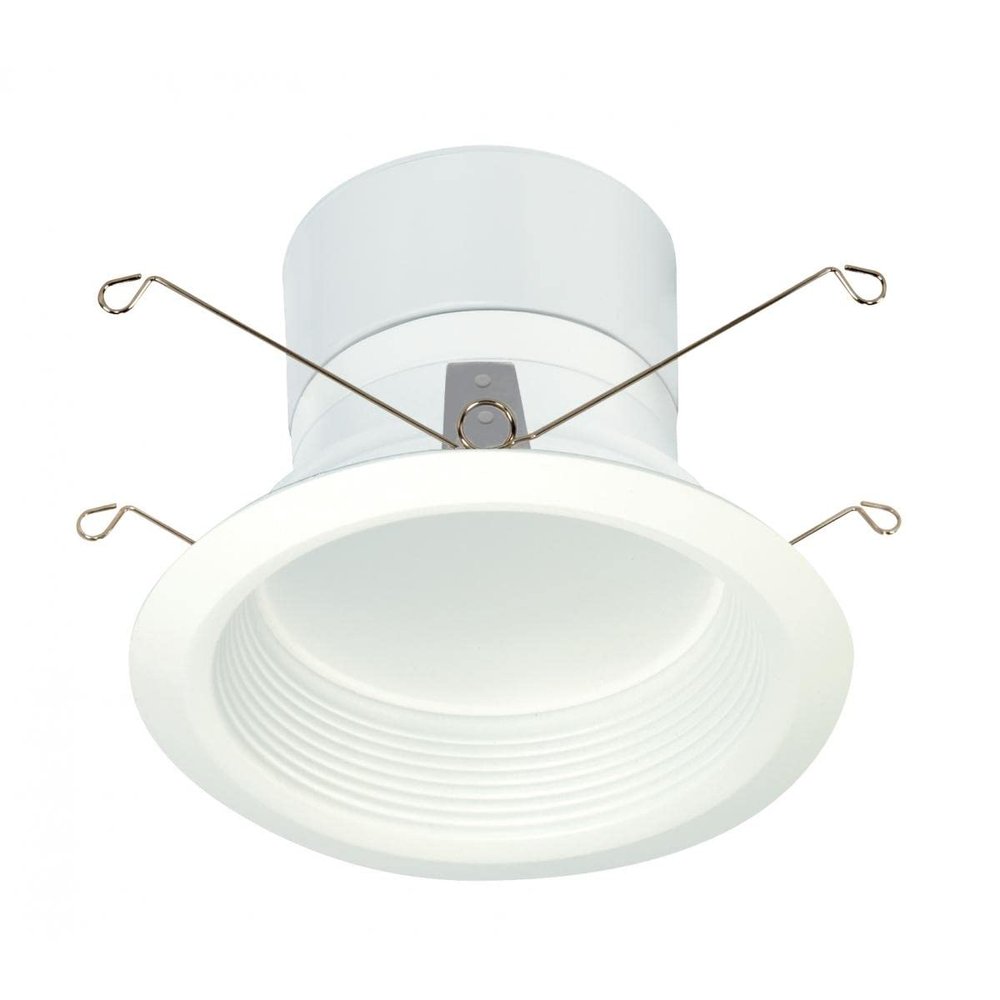 Satco S9122 LED Downlight Retrofit Kit 5" Baffled 3000K Medium Base Dimmable Light Bulb, 11.6W