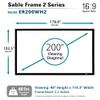 Elite Screens 200 inch Projector Screen 16:9, Wall Mounted Fixed Frame , 8K/4K UHD & Active 3D Ready, ISF-Certified Material for Home Theater, Office & Indoor Presentations, Sable Frame 2, ER200WH2 view 4