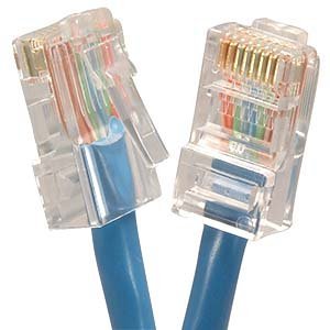 10Ft Cat.5E Non-Boot Patch Cable Blue