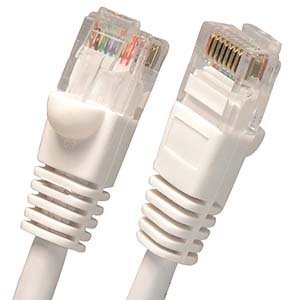 25Ft Cat.5e Molded Snagless Patch Cable White