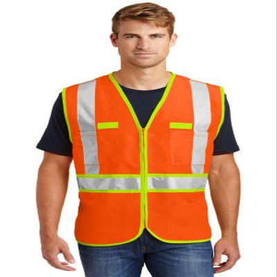 CornerStone Unisex ANSI 107 Class 2 Dual-Color Safety Vest | High Visibility Outerwear for Men & Women, Reflective Gear