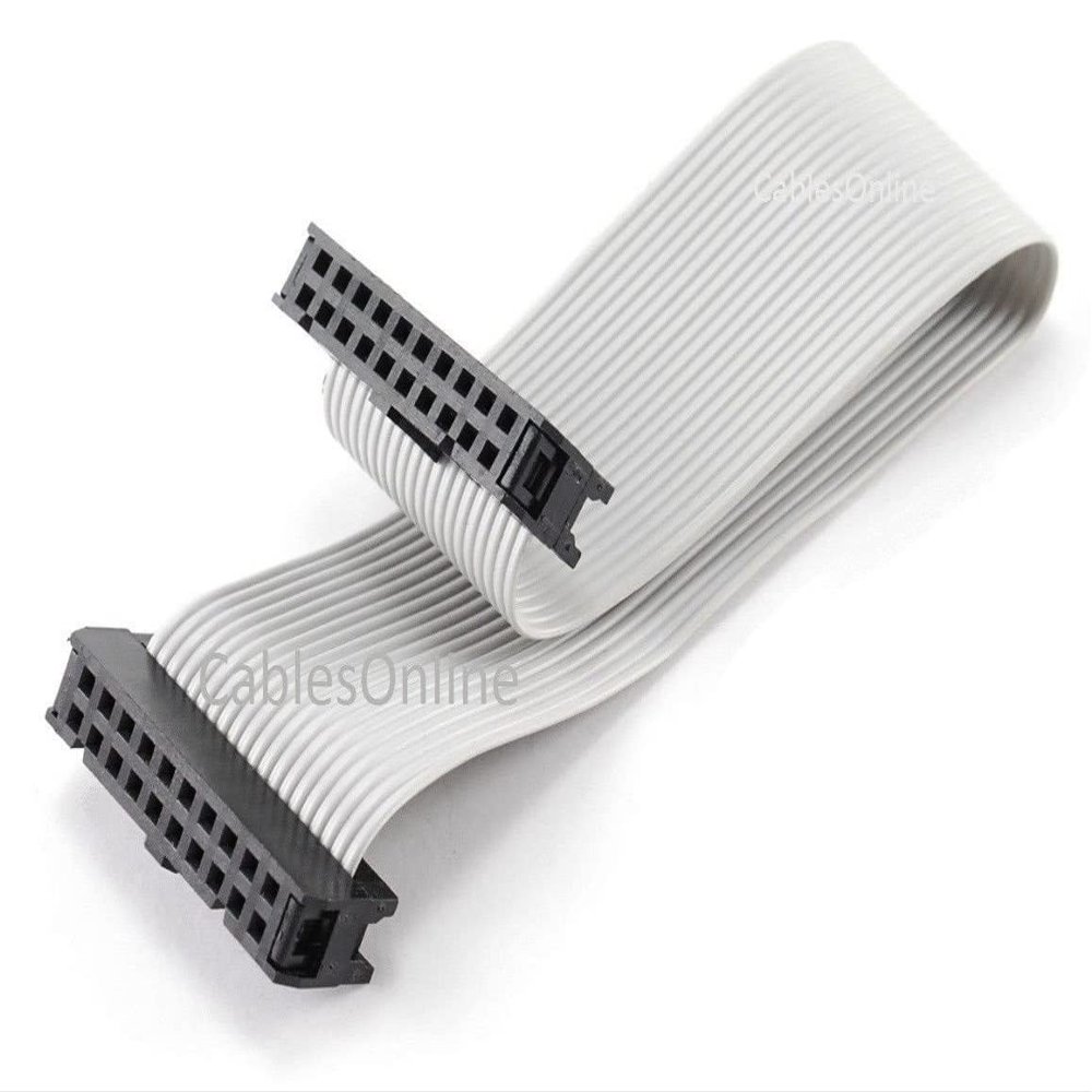 CablesOnline, 6-inch 20-Pin 2x10 2.54mm-Pitch Female/Female 20-Wire IDC Flat Ribbon Cable, FR-2006