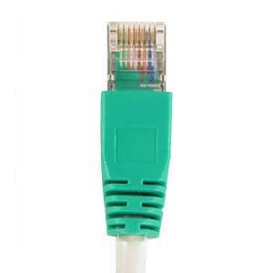 15Ft Cat.5e Crossover Cable Gray Wire/Green Boot
