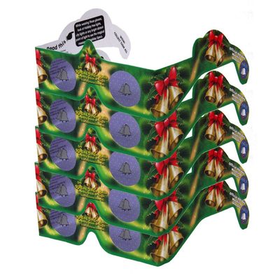 3D Christmas Glasses - Pair of Jingle Bells 5 Pair